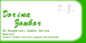 dorina zombor business card